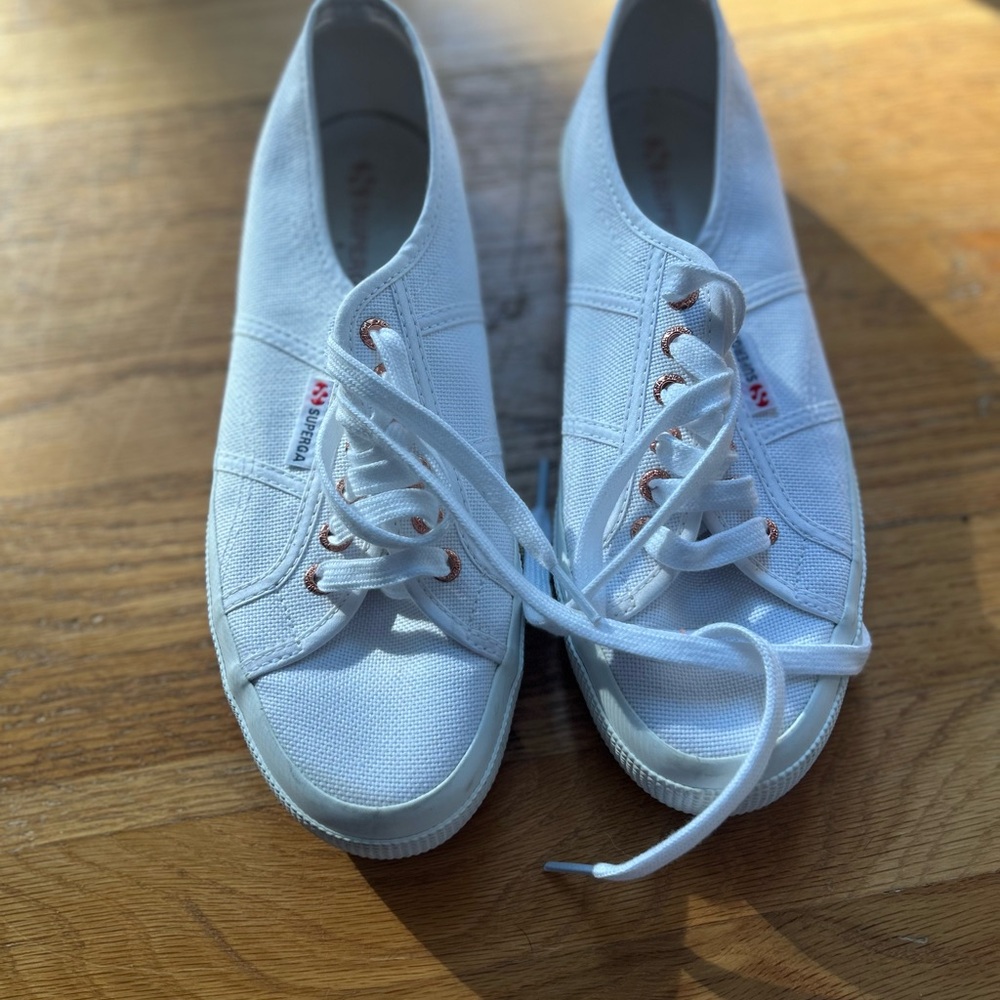 Superga White Canvas Sneakers